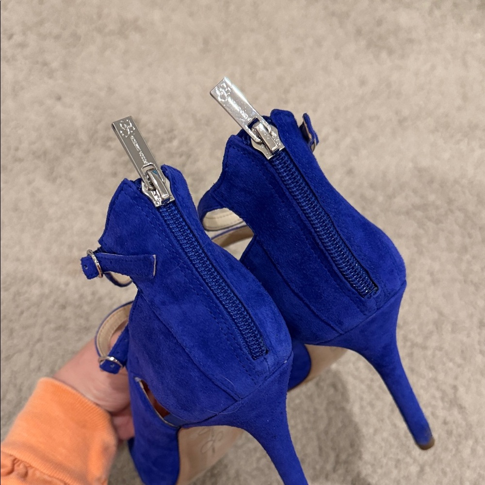 Jessica Simpson Blue Suede Women's Heels - Picture 7 of 9